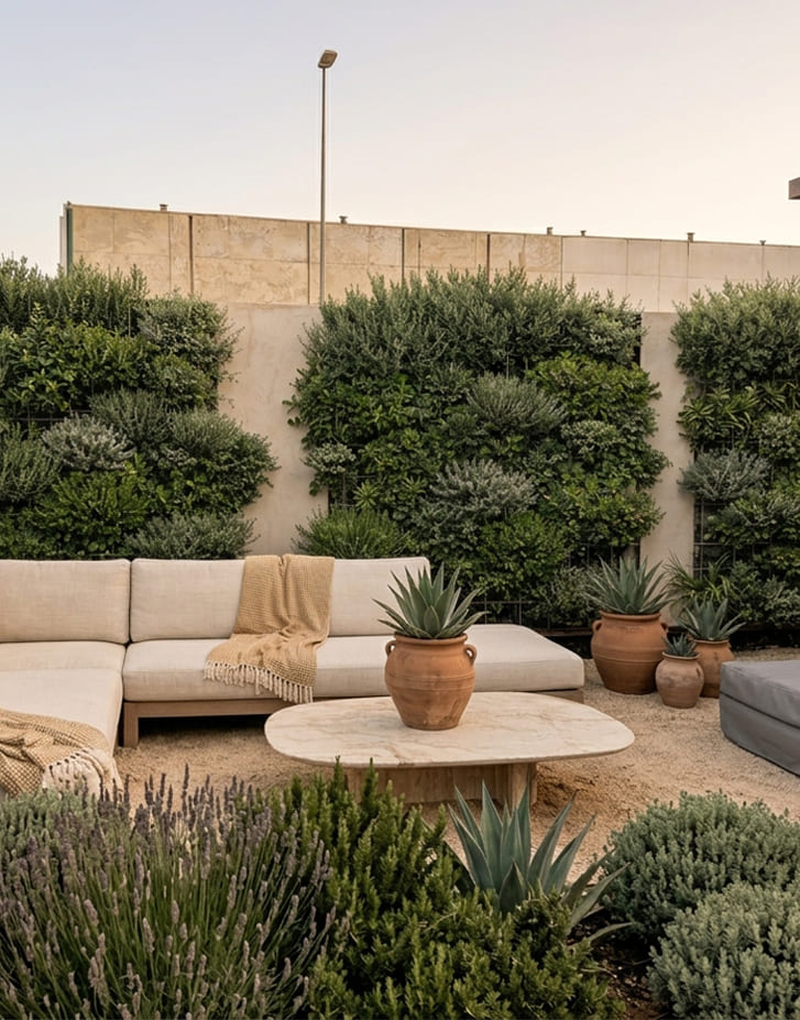 Jardín vertical en vivienda particular en Mallorca